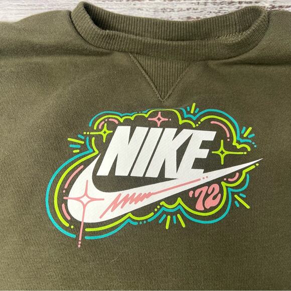 Nike Icon Graphic Romper 9 Months French Terry Unisex Baby Long Sleeve - Picture 2 of 7